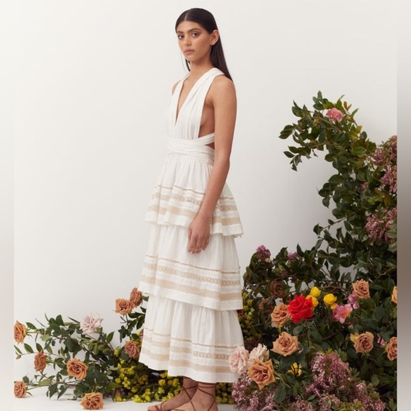 HANNAH DAVINA DRESS, GARDENIA - Picture 2 of 15